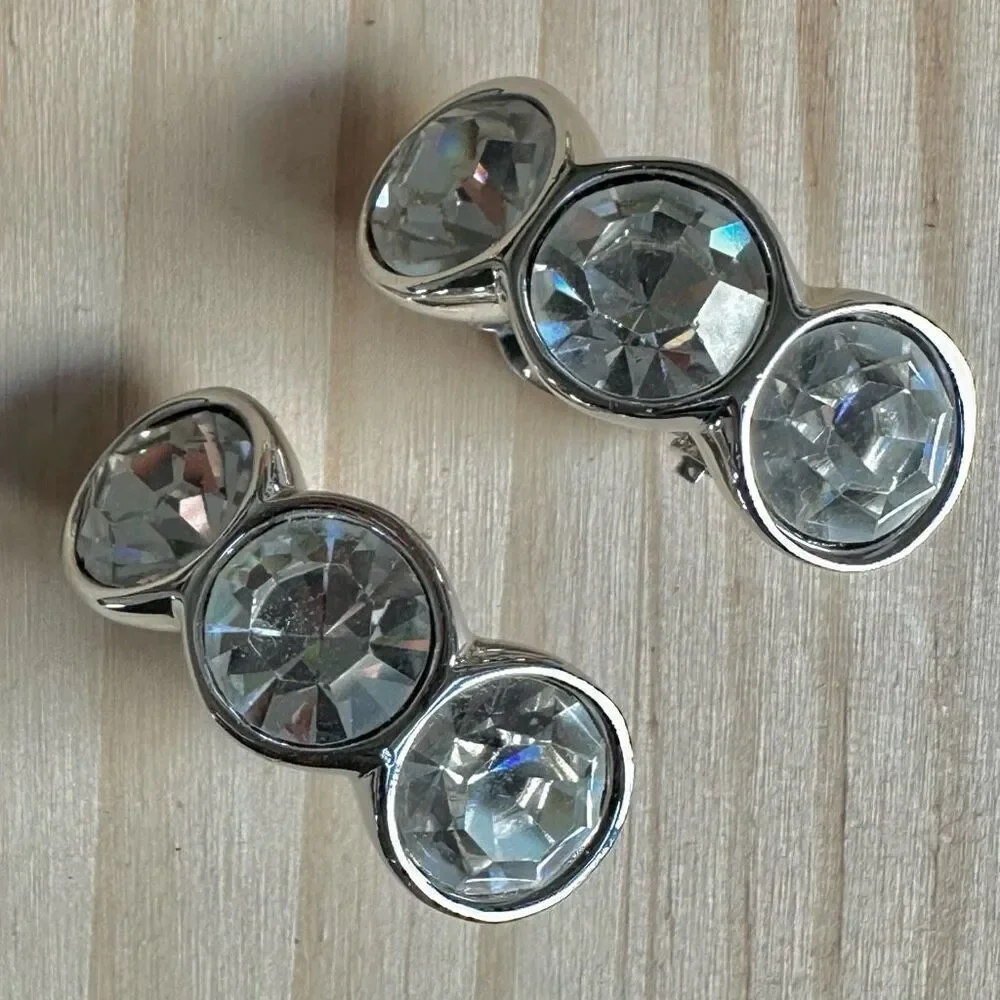 Swarovski Swan Logo Crystal Clip-On Earrings
